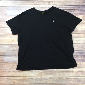 Size Mens XXL black W/ white horse polo t-shirt